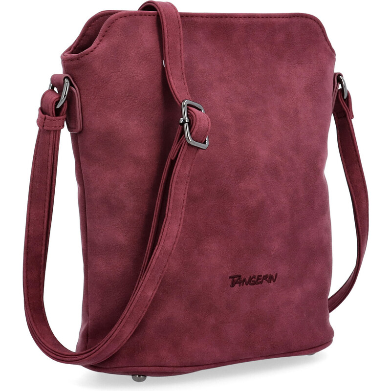 Kabelka zo syntetickej kože crossbody Tangerin vínová 1107 BO 65164615