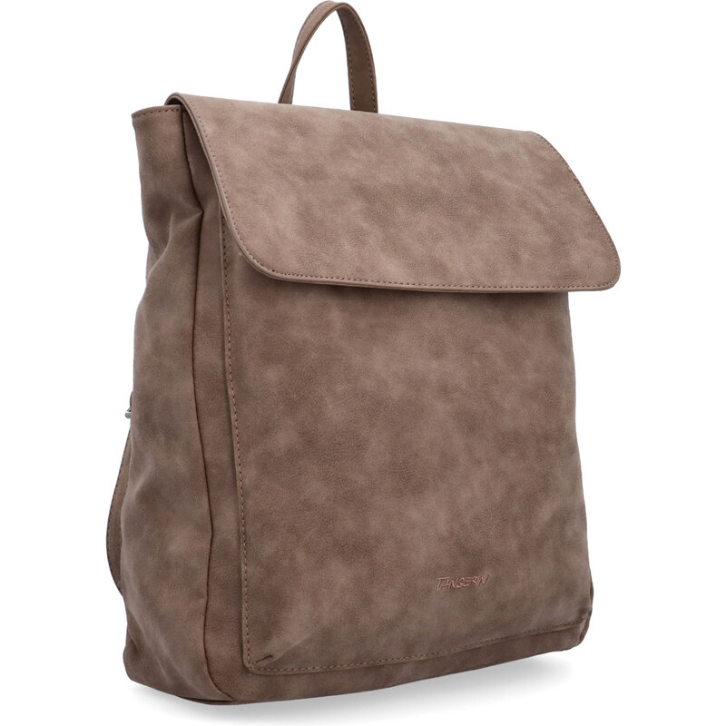 Mestský batoh zo syntetickej kože Tangerin hnedá 1114 H 65164586
