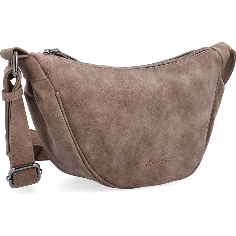 Kabelka zo syntetickej kože crossbody Tangerin hnedá 1112 H 65164592