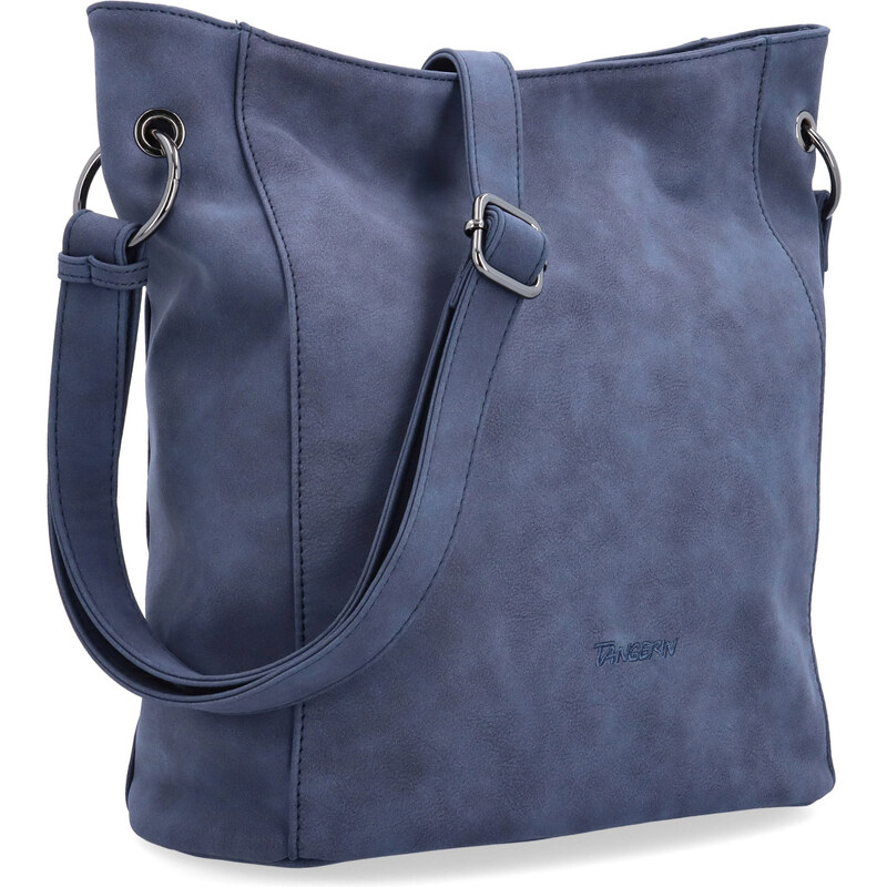 Kabelka zo syntetickej kože crossbody Tangerin modrá 1105 TM 65164619