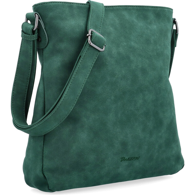 Kabelka zo syntetickej kože crossbody Tangerin zelená 1101 TZE 65164633