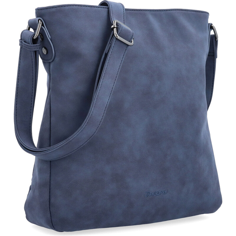 Kabelka zo syntetickej kože crossbody Tangerin modrá 1101 TM 65164634