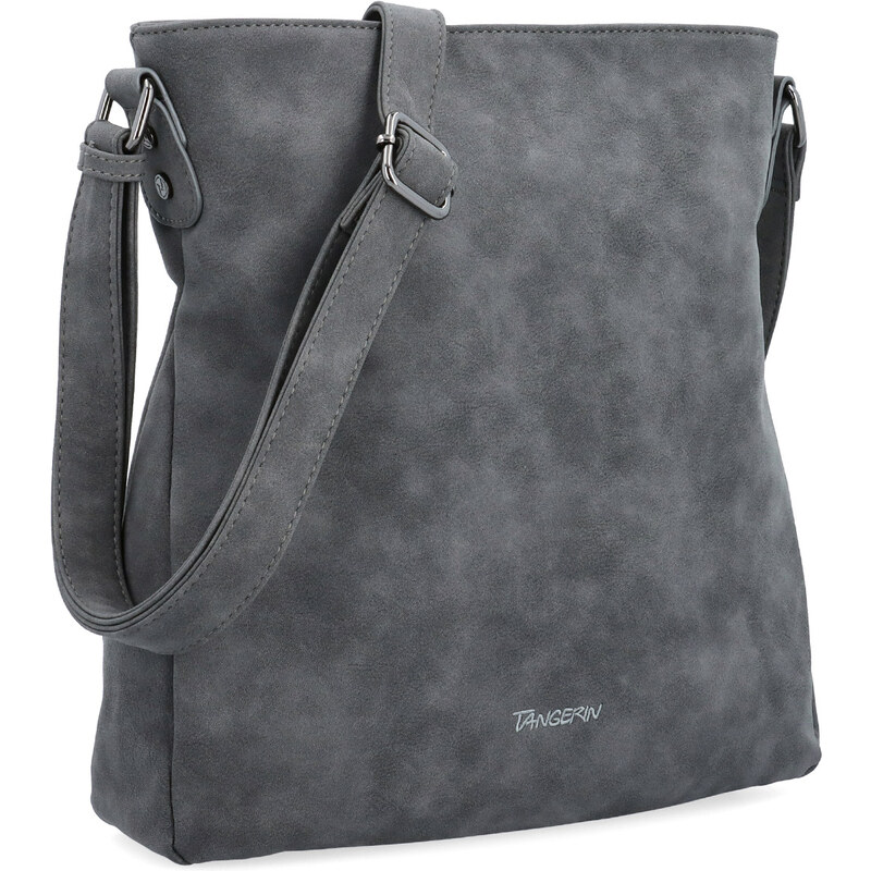 Kabelka zo syntetickej kože crossbody Tangerin sivá 1101 ANT 65164638