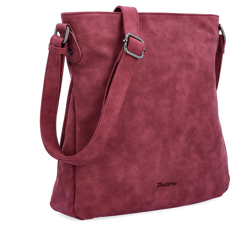 Kabelka zo syntetickej kože crossbody Tangerin vínová 1101 BO 65164637