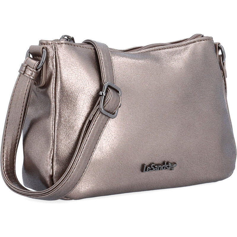 Kabelka zo syntetickej kože crossbody Le Sands Metalická 4369 BR 65169203