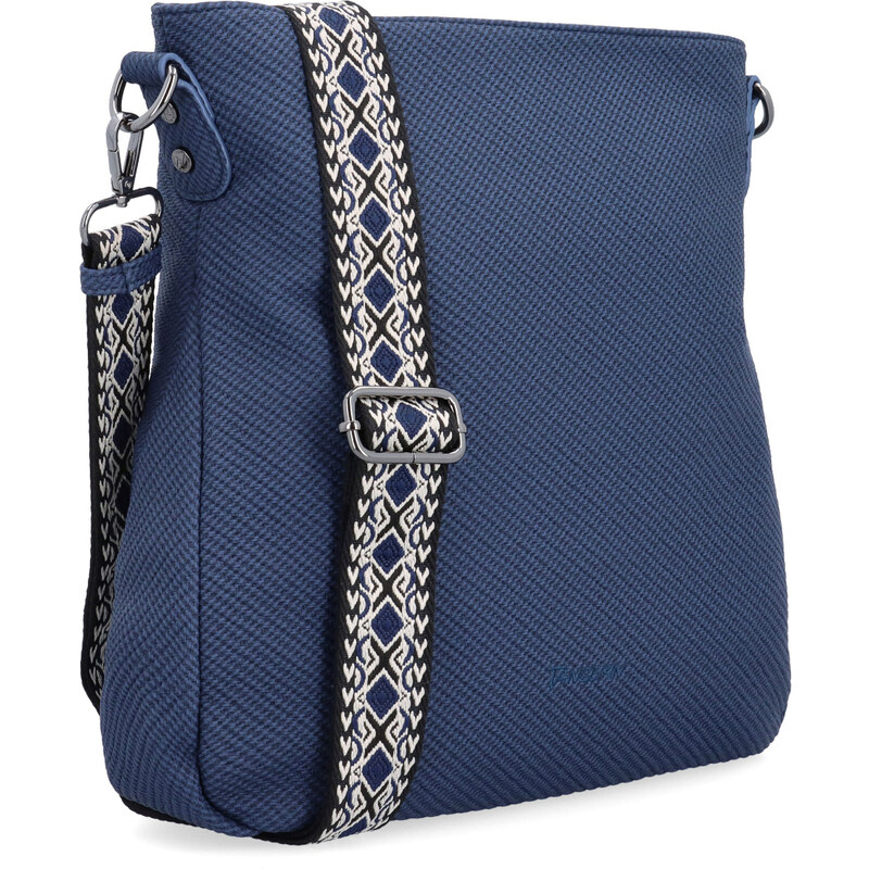 Kabelka zo syntetickej kože crossbody Tangerin modrá 4366 M 65169212