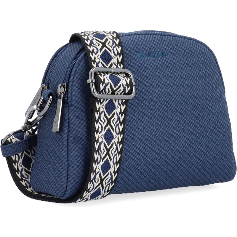Kabelka zo syntetickej kože crossbody Tangerin modrá 4365 M 65169216