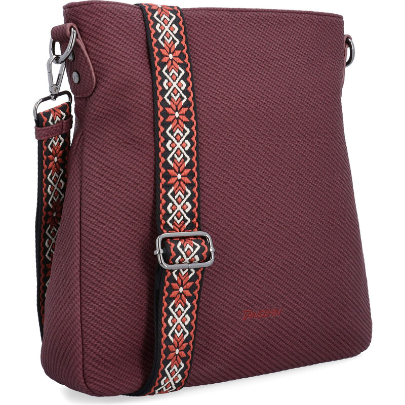 Kabelka zo syntetickej kože crossbody Tangerin vínová 4366 BO 65169213