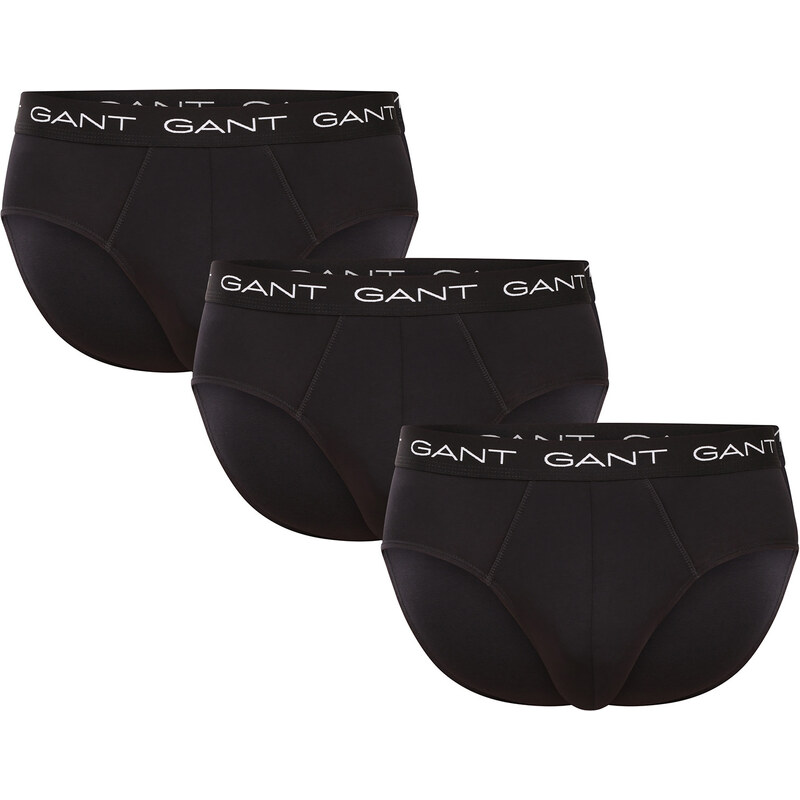 3PACK pánske slipy Gant čierne (900023001-005) 65170401