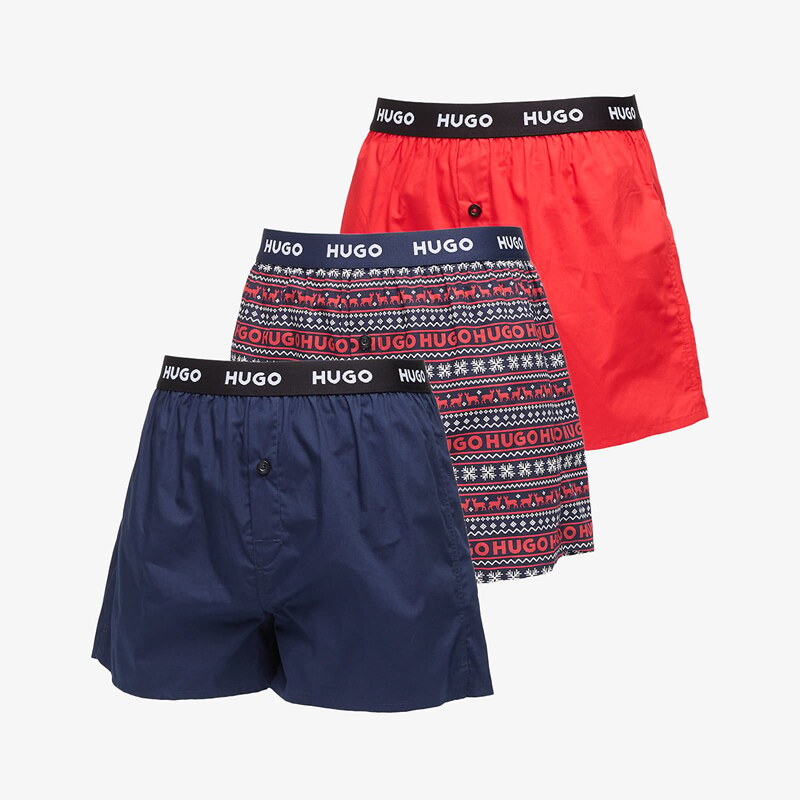 Trenírky Hugo Boss Woven Boxer 3-Pack Multicolor M 65171312