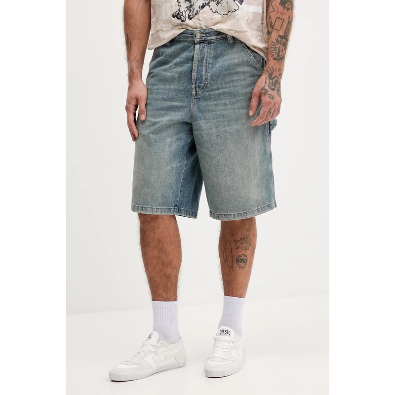 Rifľové krátke nohavice Diesel D-LIVERY-W-SHORT 65118827