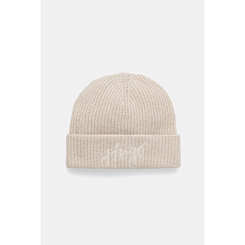 Čiapka s prímesou vlny HUGO Socialy_Hat 65170184