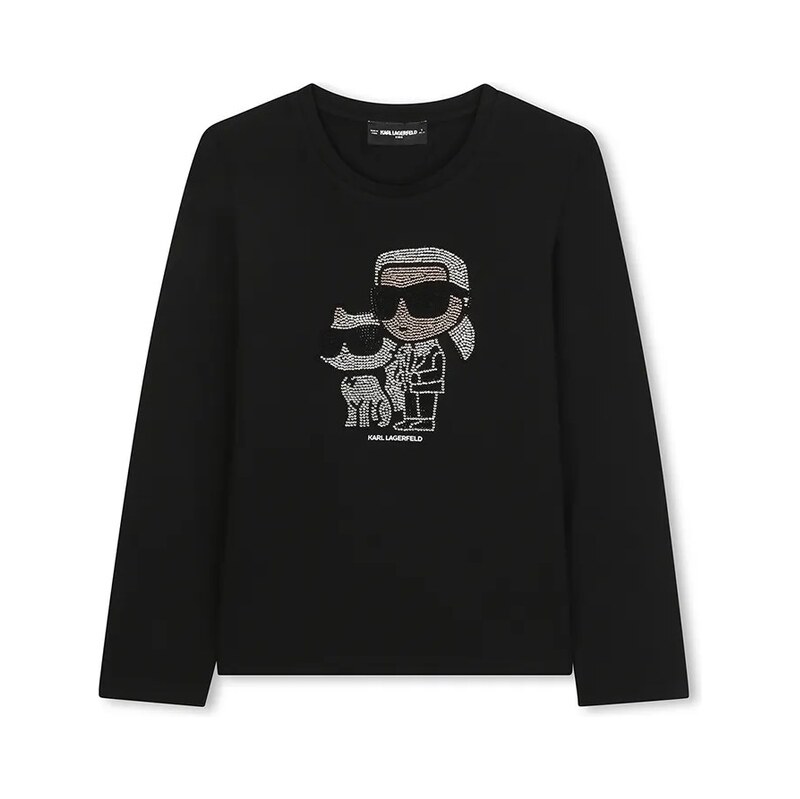 Detské tričko s dlhým rukávom Karl Lagerfeld 65171499
