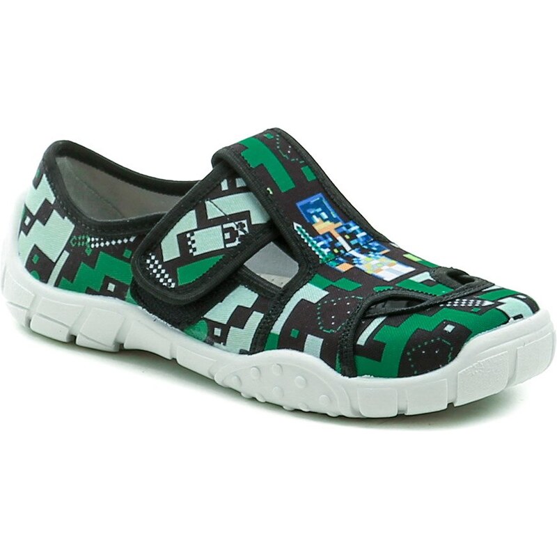 Raweks Igor 11 zelené detské plátené papuče 65171547