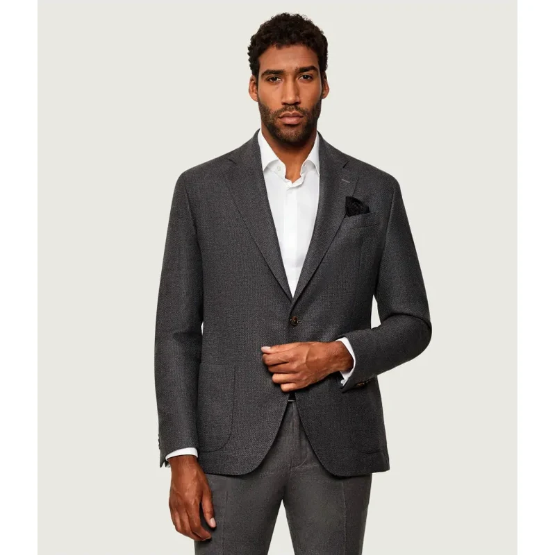 Sand Copenhagen Vlnená sako 6135 Hopsack - Prince | Modern fit 65170123