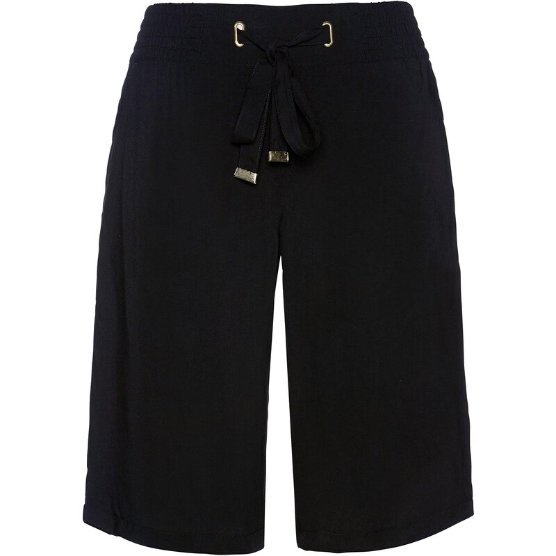 bonprix Viskózové bermudy, farba čierna 44732463