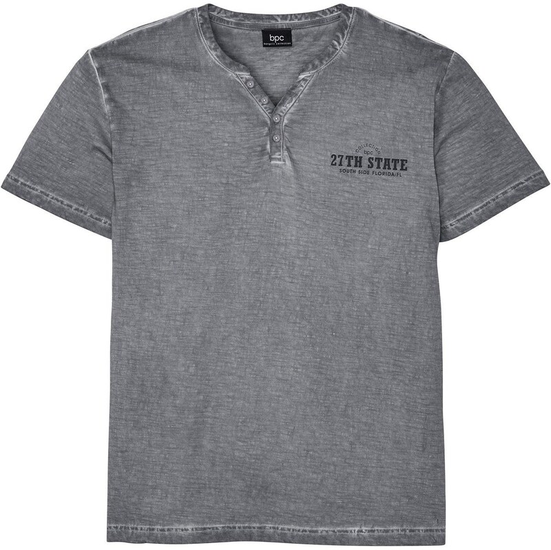 bonprix Tričko s légou, krátky rukáv v obnosenom vzhľade z čistej bio 45911349