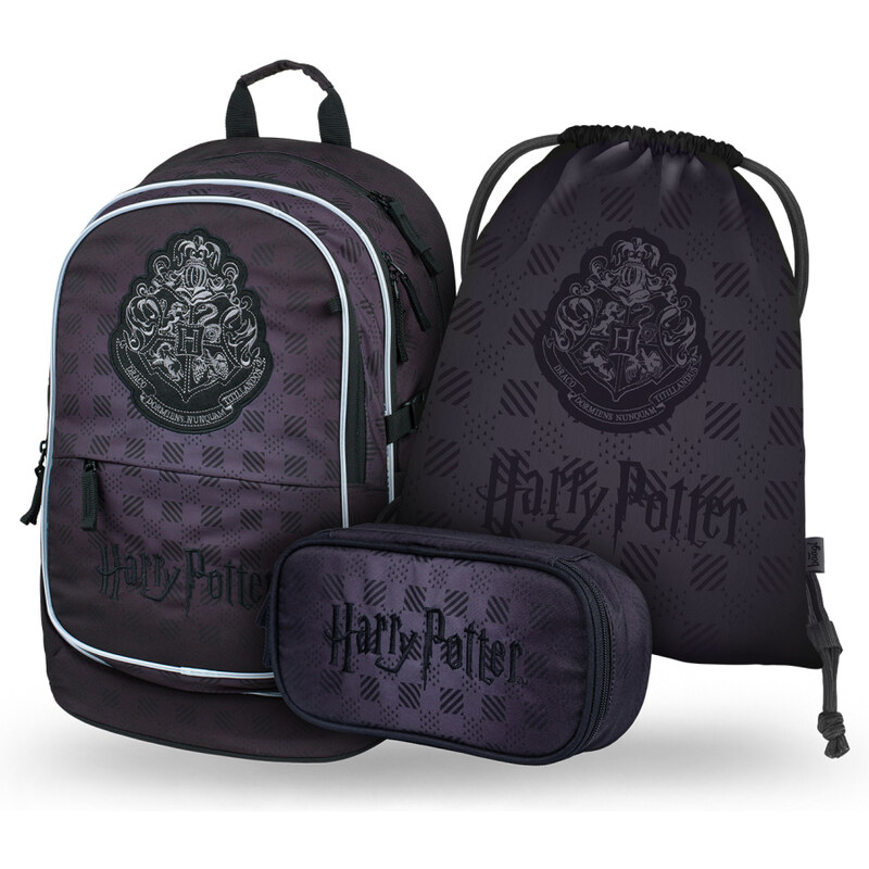 BAAGL SET 3 Core Harry Potter Bradavice černý: batoh, penál, sáček 68553644