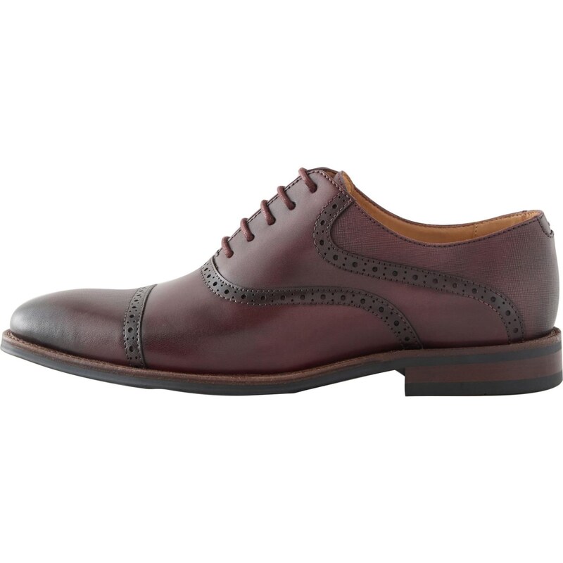 Next Šnurovacie topánky Oxford burgundská 65493695