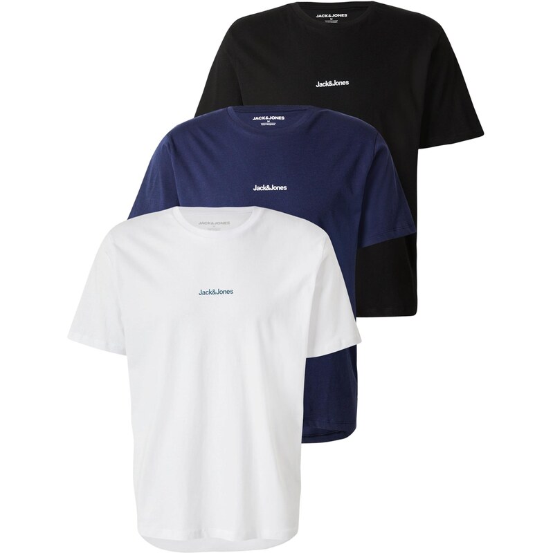 JACK & JONES Tričko JJMINE námornícka modrá / žltá / čierna / biela 65175717