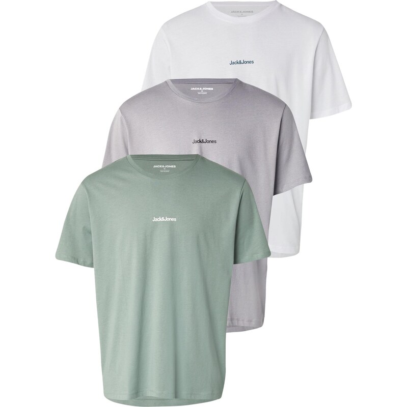 JACK & JONES Tričko JJMine žltá / sivá / mätová / biela 65175727