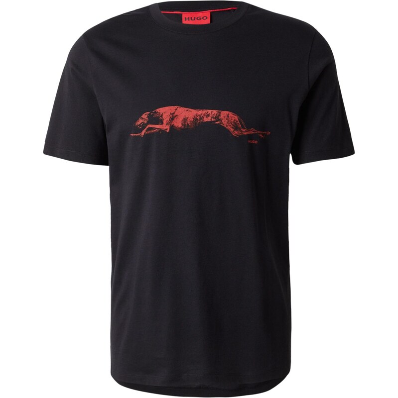 HUGO Tričko Didug červená / čierna 65175737