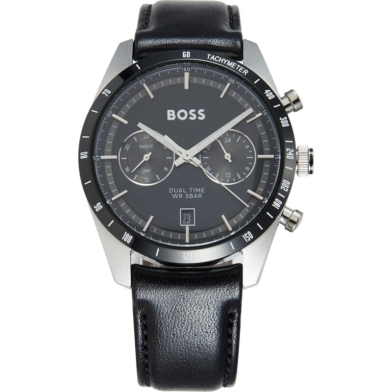 BOSS Analógové hodinky Tourmaster čierna / strieborná 65292717