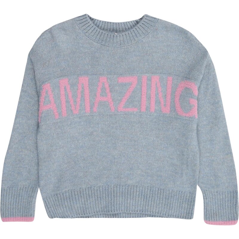 Only Mini Sveter KMGAMOUR modrosivá / svetloružová 65922250