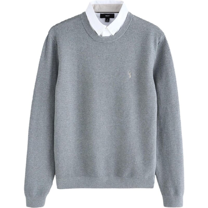 Next Sveter sivá / biela 65660627