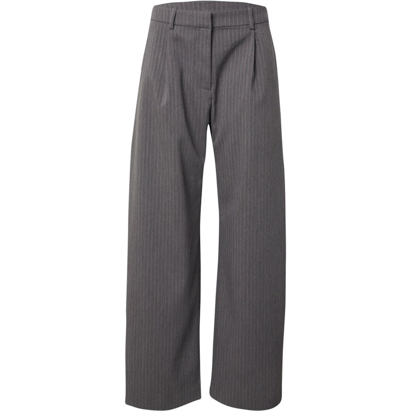 WEEKDAY Plisované nohavice Dara sivá / tmavosivá 65773479