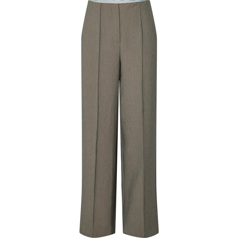 YAS Plisované nohavice YASREEMAJ sivá melírovaná 65887665