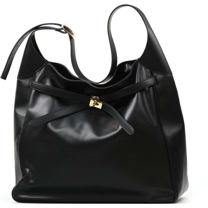 Blaire Kožená maxi kabelka Prisca čierna 65174496