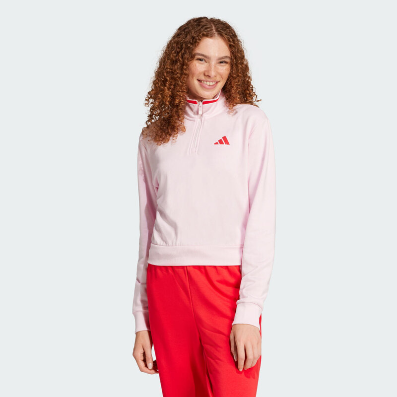 Adidas Tepláková bunda Essentials Color Pop French Terry Crop Quarter 65176047