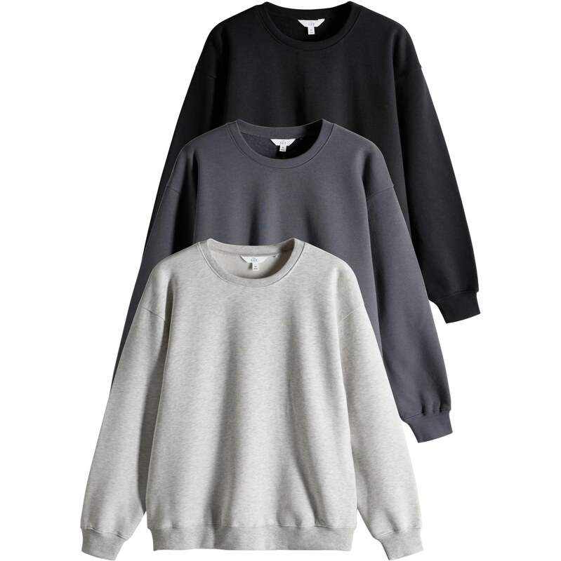 The Set Mikina sivá / svetlosivá / čierna 65966847