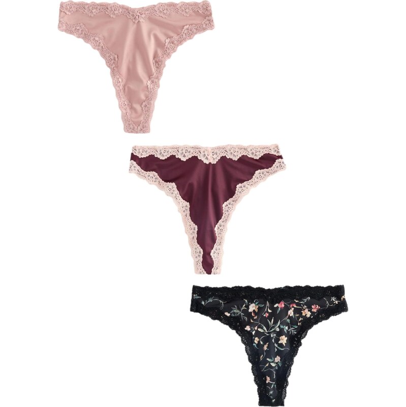 Next Tangá ružová / burgundská / čierna 65887791