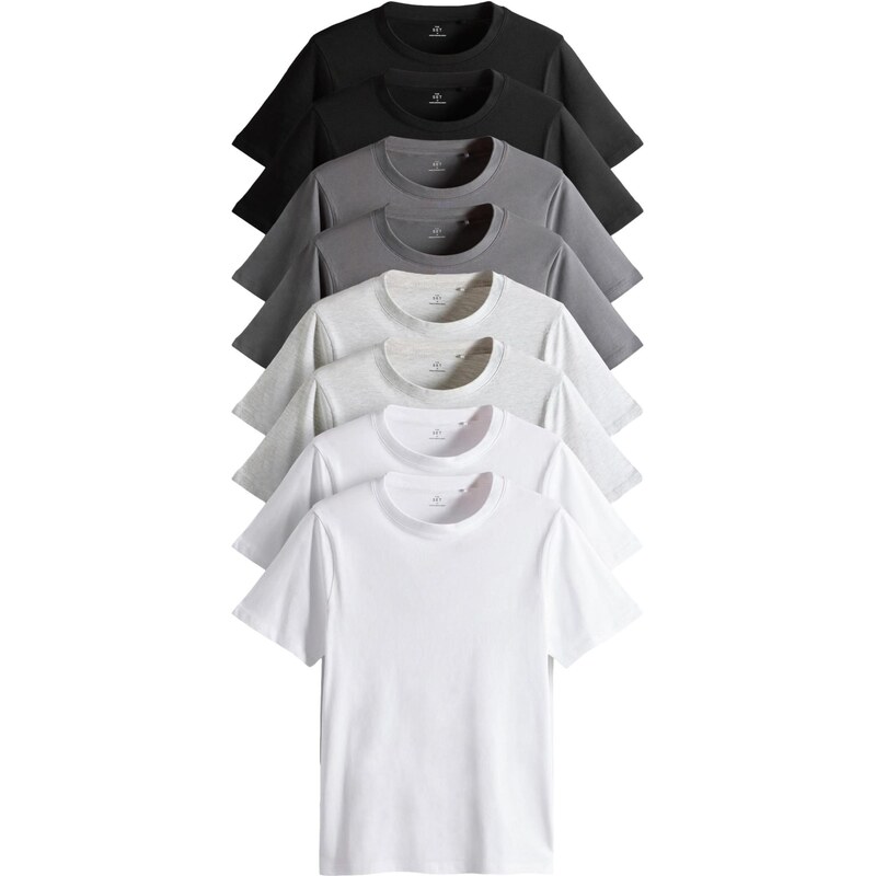 The Set Tričko tmavosivá / sivá melírovaná / čierna / biela 65660428