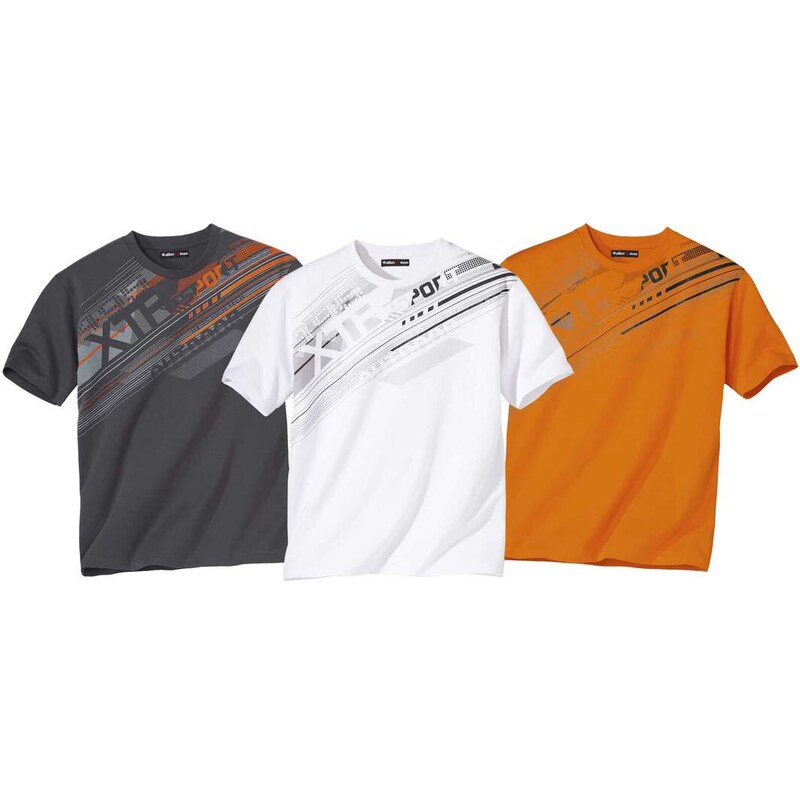 Sada 3 tričiek Graphic Sport Atlas For Men Oranžová 65176850