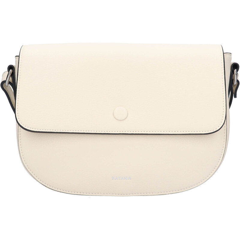 Kožená dámska crosbody kabelka Katana Amálie - krémová 65912302