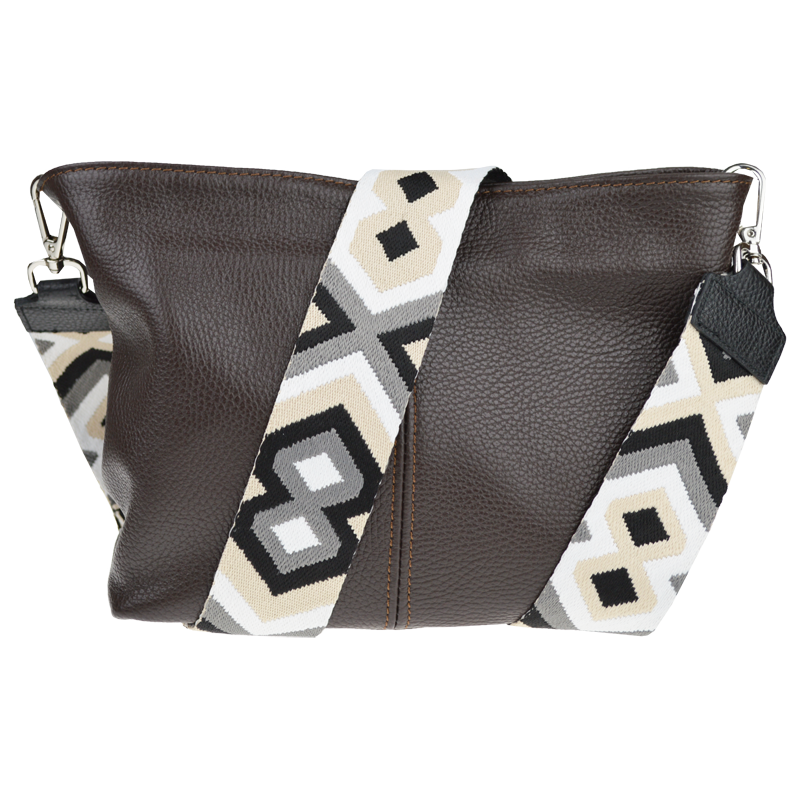 Cafe kožená talianska crossbody kabelka Batilda Cafe s prídavným 65182275