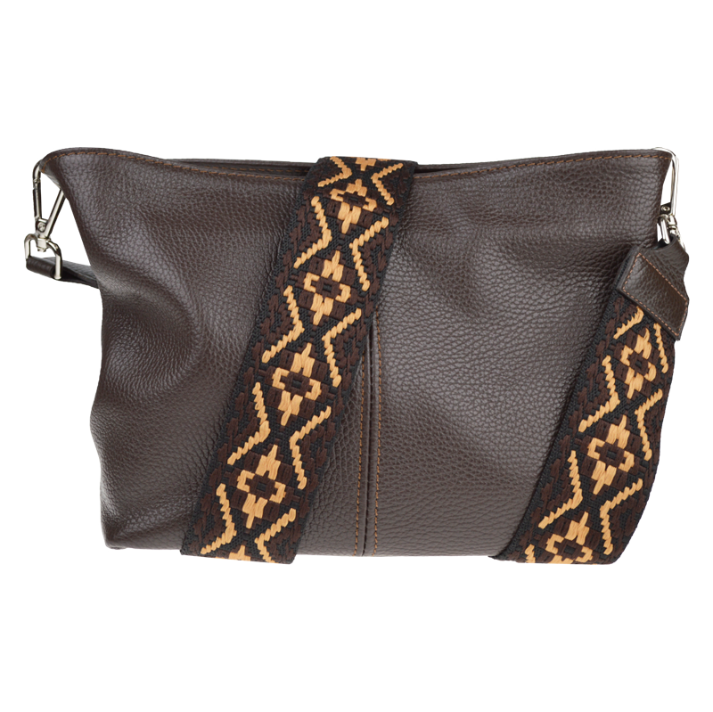 Cafe kožená talianska crossbody kabelka Batilda Cafe s prídavným 65182273