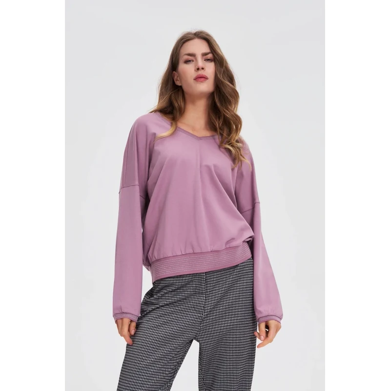 Marisse WOMENS SWEATSHIRT Z-BL-4801 D.PINK 65184945