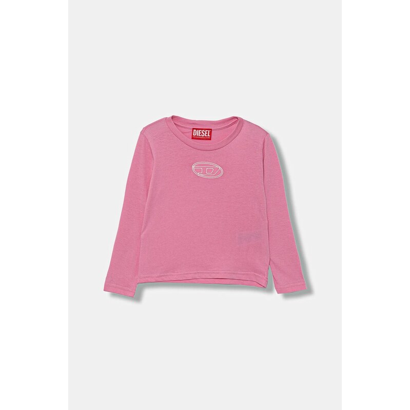 Detská bavlnená košeľa s dlhým rukávom Diesel TIVALSYLS T-SHIRT 65183546