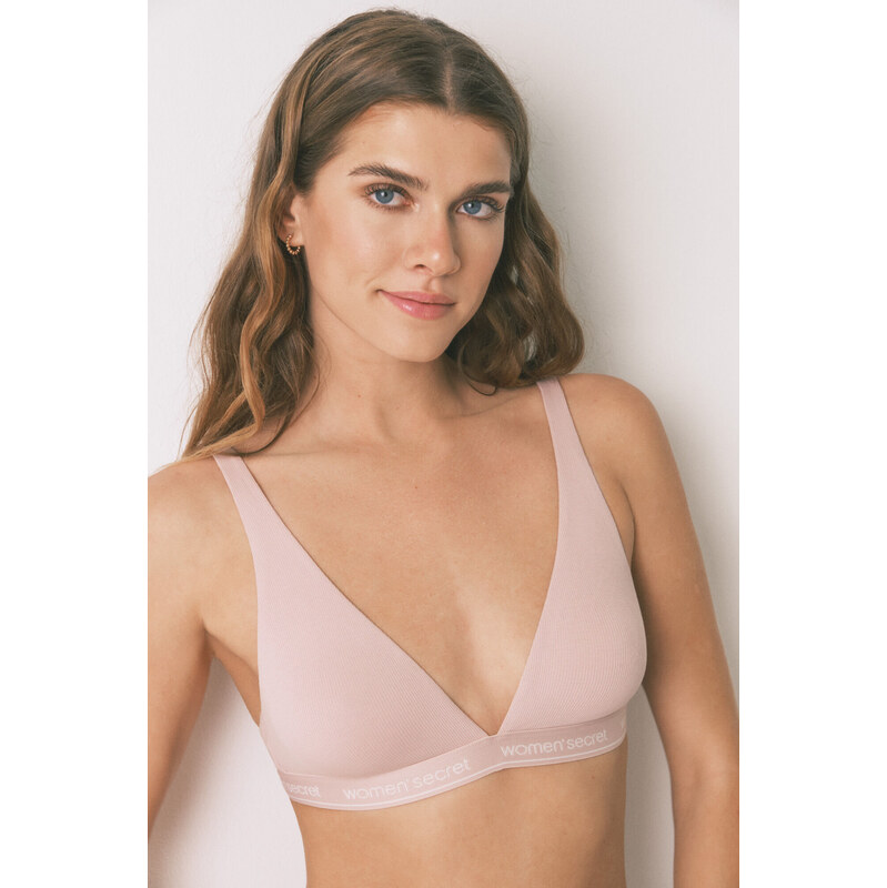 womensecret FANTASTIC ružová bavlnená halterneck podprsenka 65184984