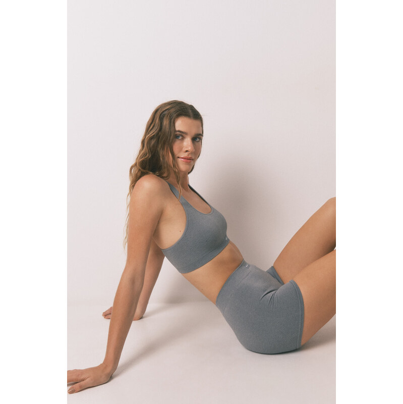 womensecret LOVELY bezšvová svetlosivá podprsenka z textúrovaného 65184987