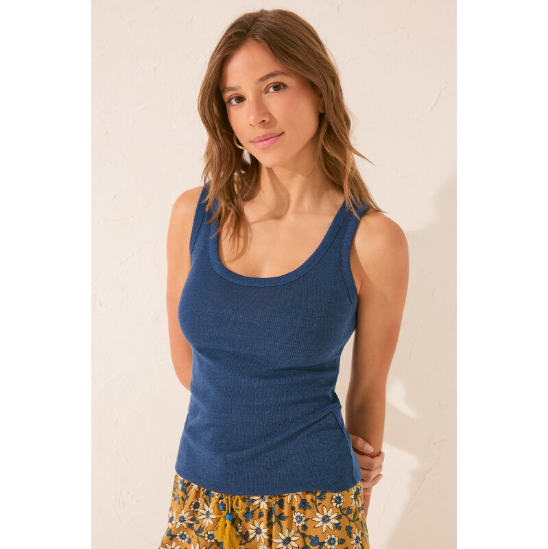 womensecret Modré trblietavé tielko 65184981