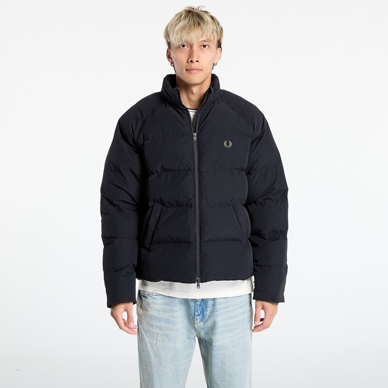 Bunda FRED PERRY Raglan Sleeve Padded Jacket Black M 65198524