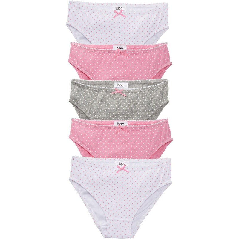 bonprix Nohavičky s mäkkou bavlnou (5 ks), farba ružová 44733155