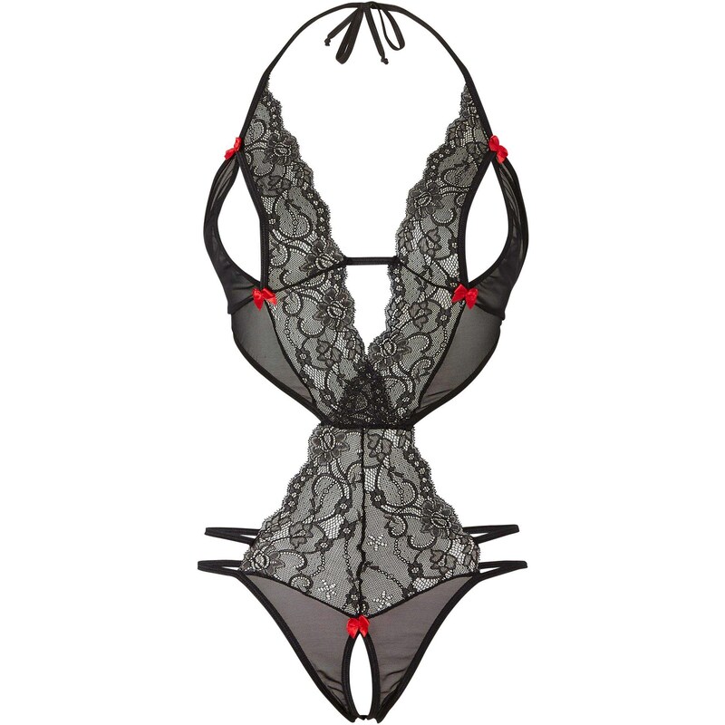 bonprix Body s prestrihmi, farba čierna 46547492