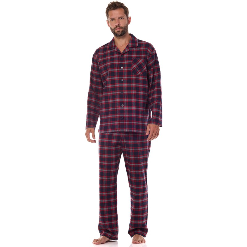 L&L Pánske pyžamo Ben PR 2471 tmavomodré, Farba tmavomodrá 65186231