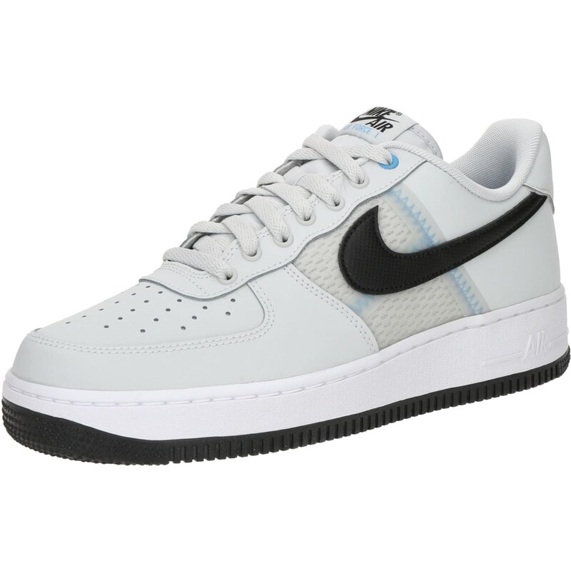 Nike Sportswear Nízke tenisky 'AIR FORCE 1 '07 LV8' modrosivá / svetlosivá / čierna / šedobiela